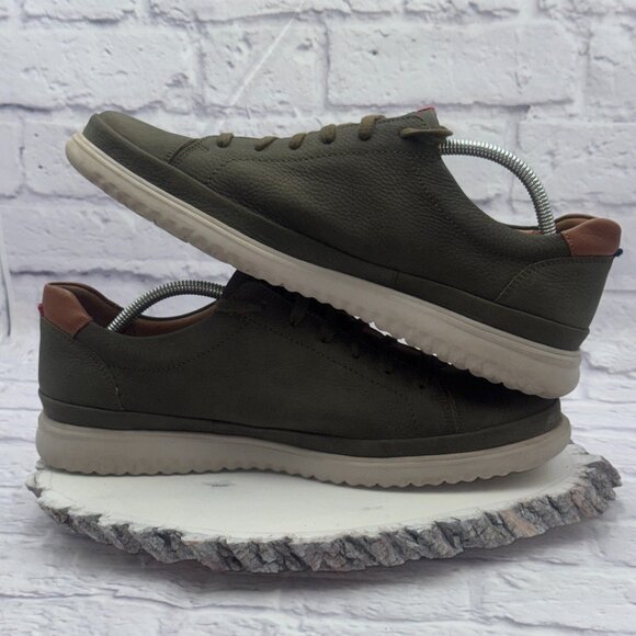 Mephisto Thomas Men's Sneaker Size US 11 Green Leather Air-Jet Walking Shoes - Picture 9 of 12